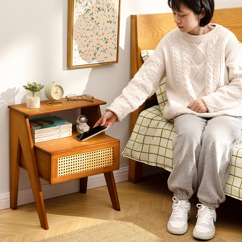 Modern Minimalist Luxury Nightstand with Storage