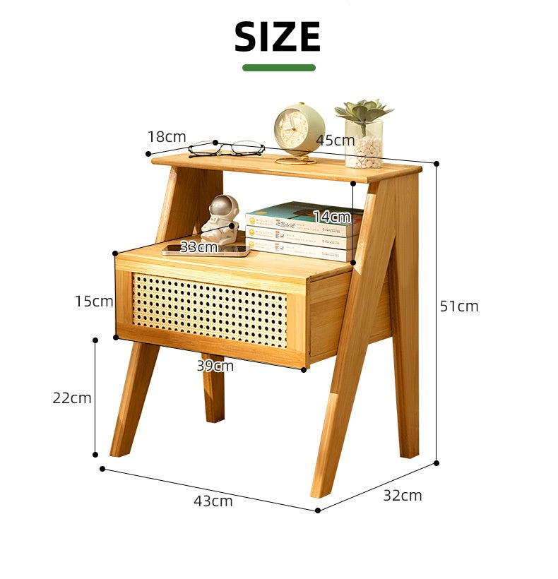 Modern Minimalist Luxury Nightstand with Storage