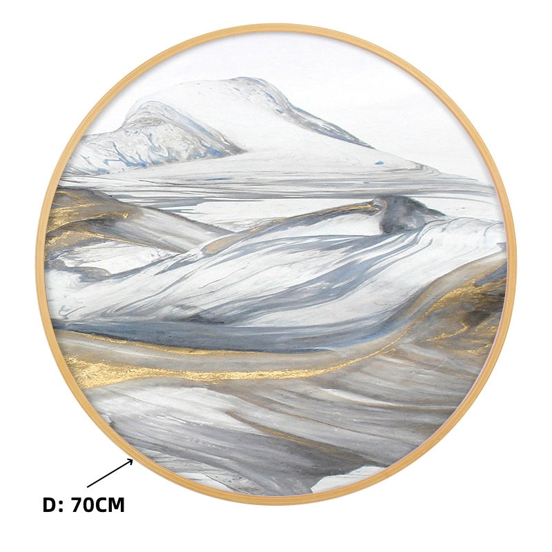 Zen Serenity Solid Wood Round Wall Art