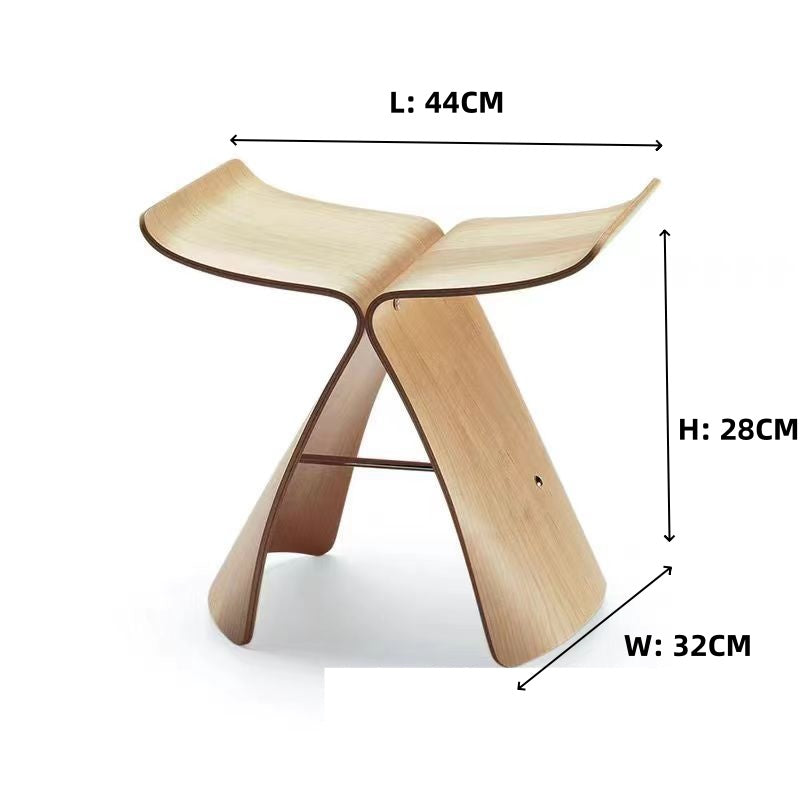 Danish Butterfly Wooden Stool