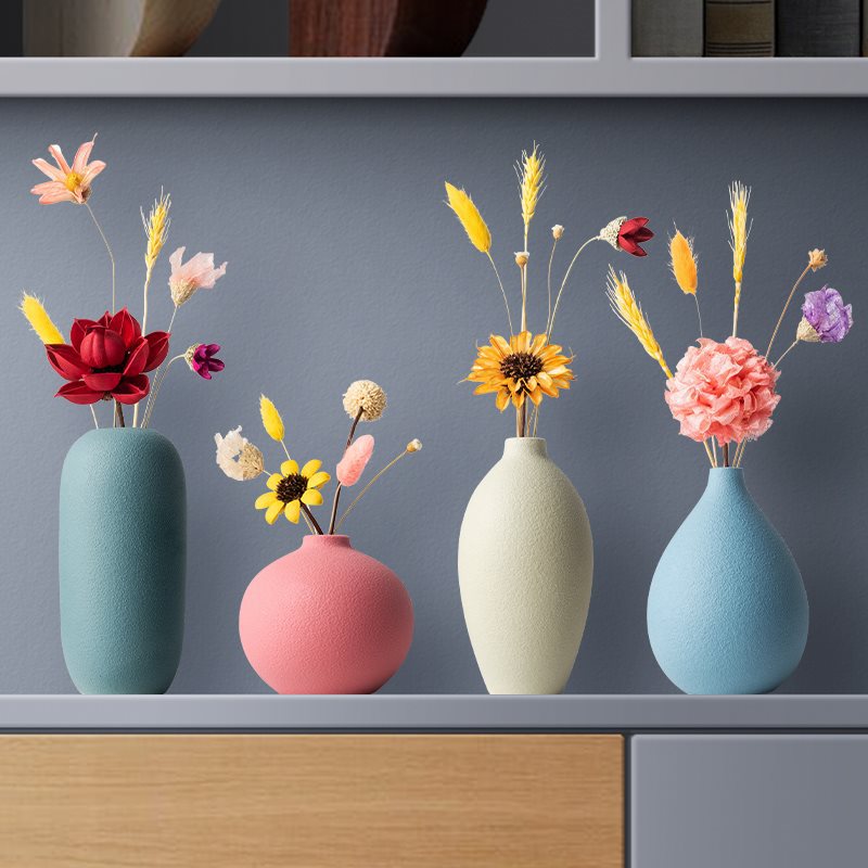 Modern Luxury Vase Set with Dried Flowers