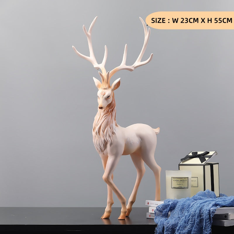 Majestic Power Deer Sculpture