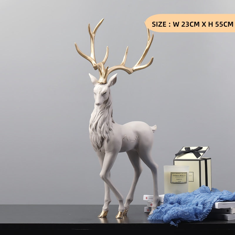 Majestic Power Deer Sculpture