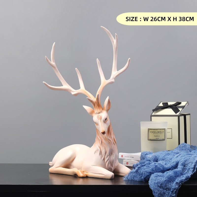 Majestic Power Deer Sculpture