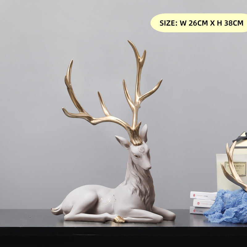 Majestic Power Deer Sculpture