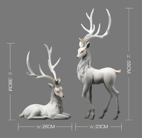 Majestic Power Deer Sculpture