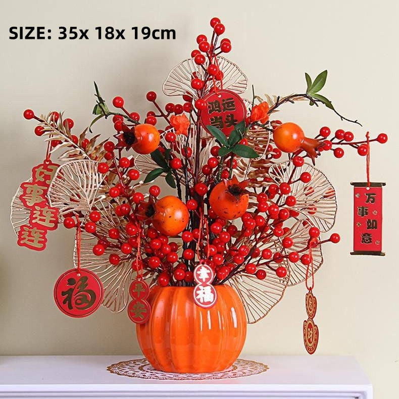 Luxe Faux Berry Pumpkin
