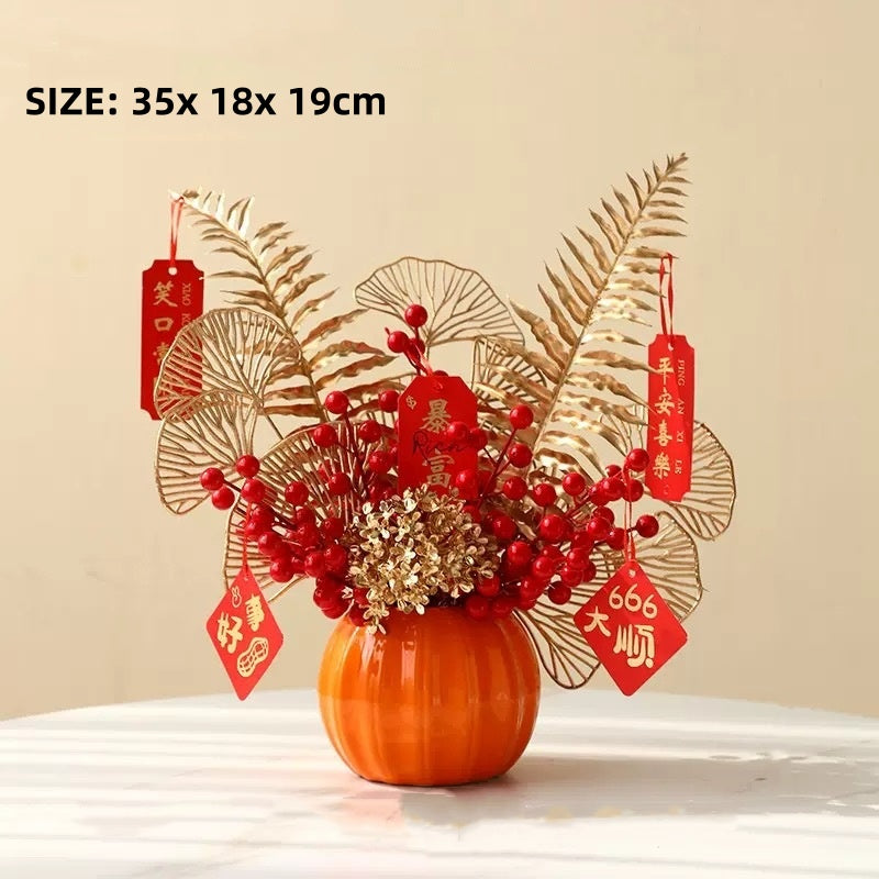 Luxe Faux Berry Pumpkin
