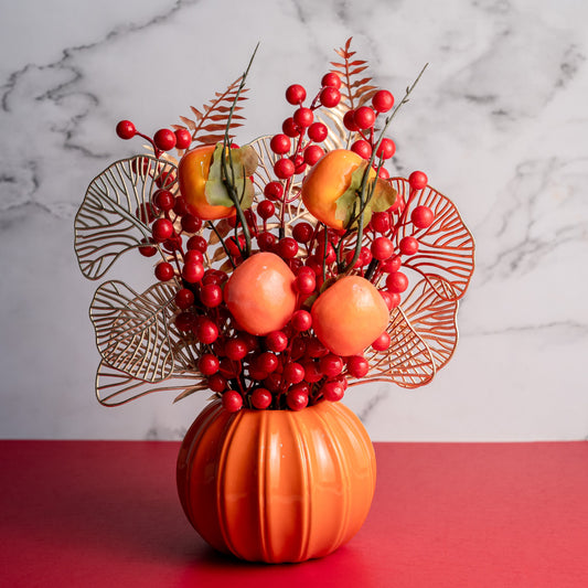Luxe Faux Berry Pumpkin