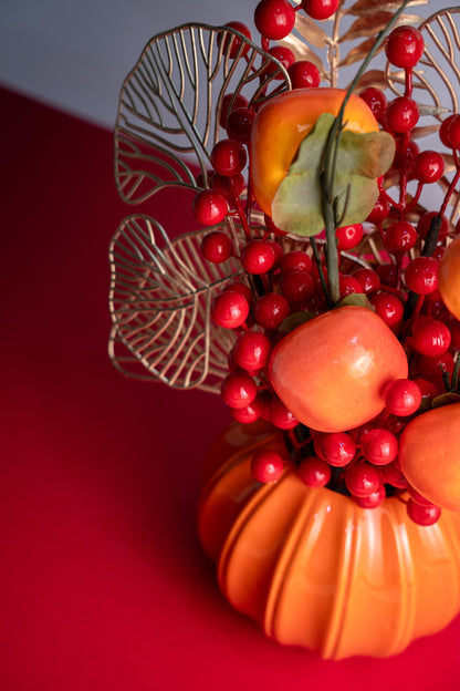 Luxe Faux Berry Pumpkin