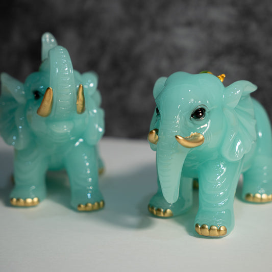 A Pair of Wealth Elephant Jade