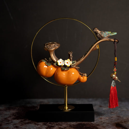 Cherry Persimmon Fruit Sculpture