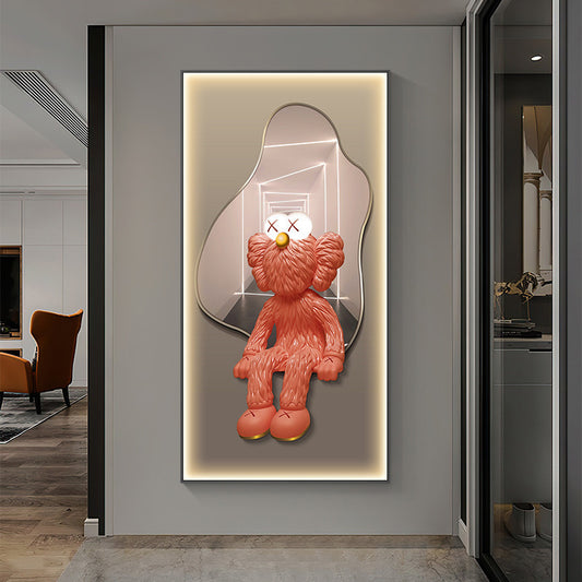 Glowing Bear Entryway LED Light Art