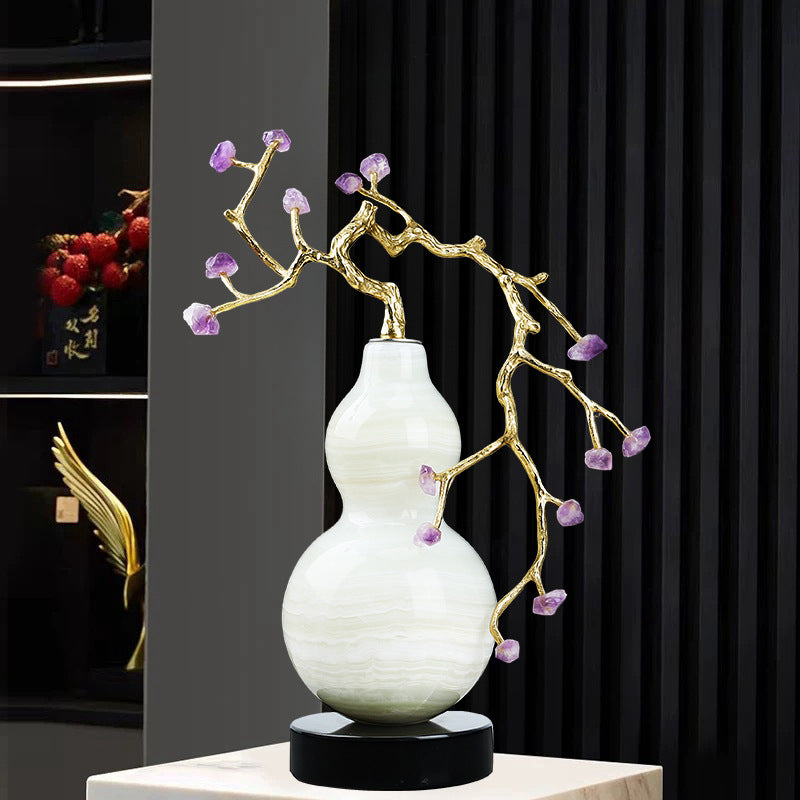 Amethyst Wealth Gourd Stone