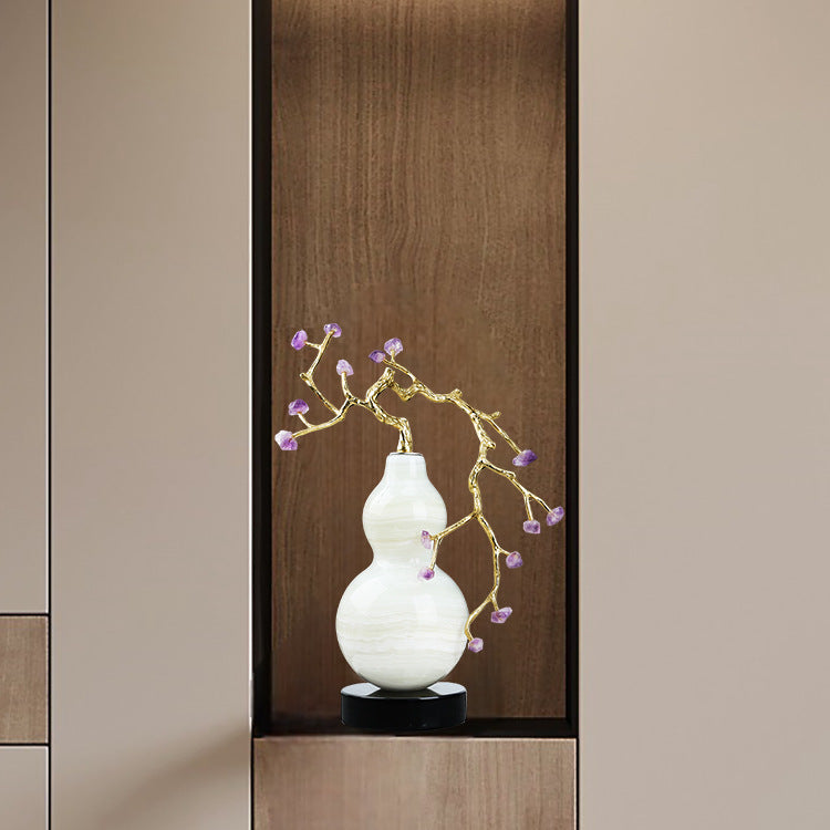 Amethyst Wealth Gourd Stone