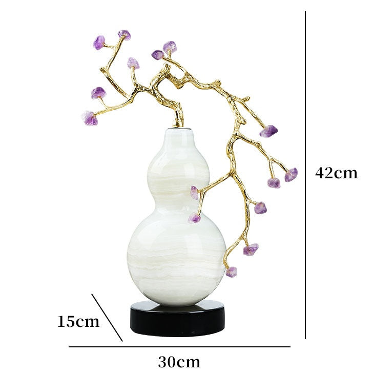 Amethyst Wealth Gourd Stone