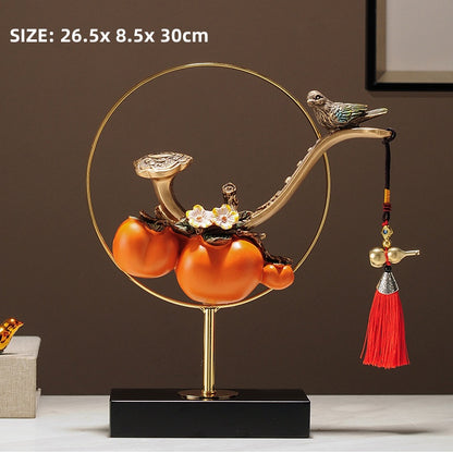 Cherry Persimmon Fruit Sculpture