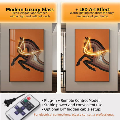 Vibrant Bear LED Light Art