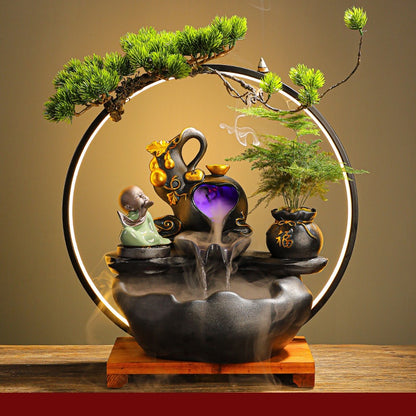 Opulent Prosperity Fountain Decor