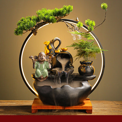 Opulent Prosperity Fountain Decor