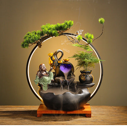 Opulent Prosperity Fountain Decor