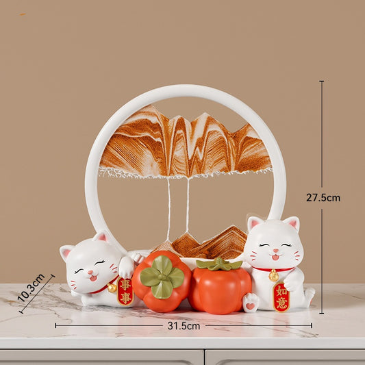 Moving Sand Lucky Cat