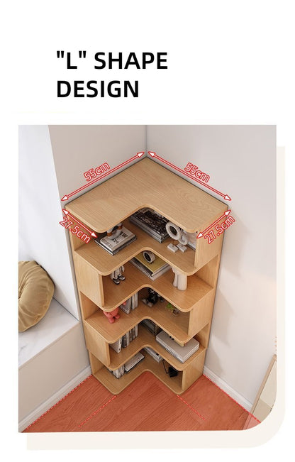 Multi-Layer Corner Bookshelf