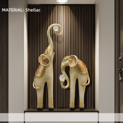 Grand Elephant Crystal Sculpture