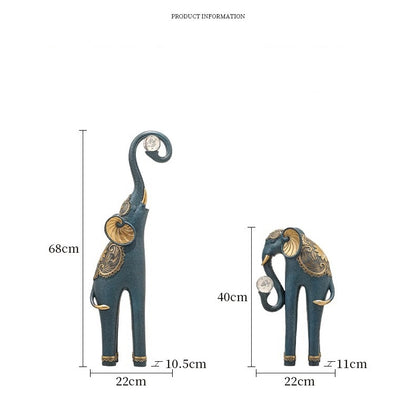 Grand Elephant Crystal Sculpture