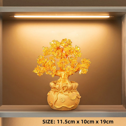Golden Wealth Tree Sculpture