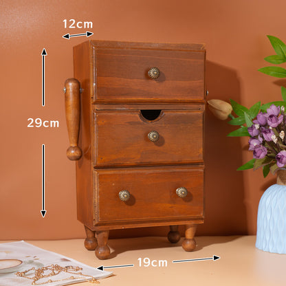 Elegant Wooden Robot Organizer