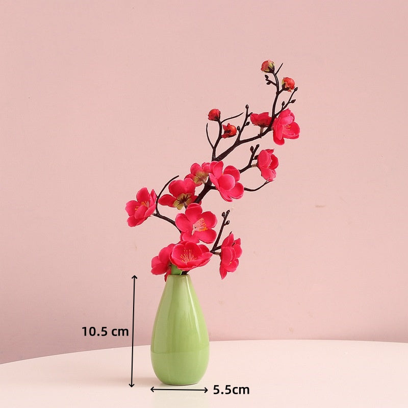 Elegant Ceramic Vase with Faux Floral Set