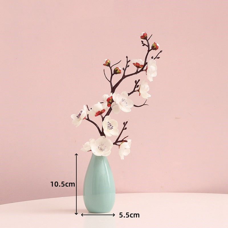 Elegant Ceramic Vase with Faux Floral Set
