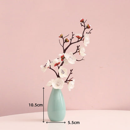 Elegant Ceramic Vase with Faux Floral Set