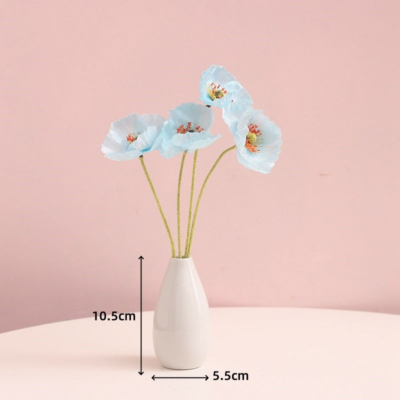 Elegant Ceramic Vase with Faux Floral Set