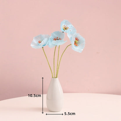 Elegant Ceramic Vase with Faux Floral Set