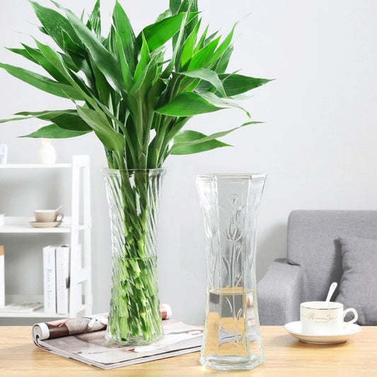 Opulent Glass Vase Set 1 Pair