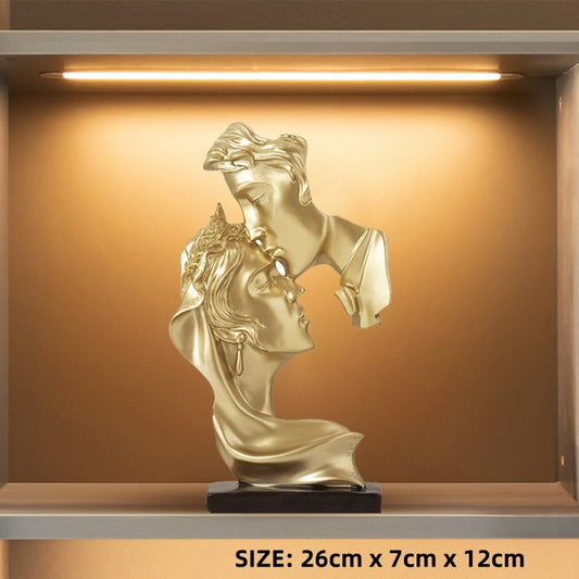 Golden Passion Kiss Sculpture