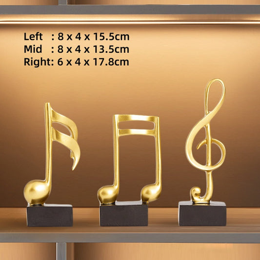 Golden Music Notes Set