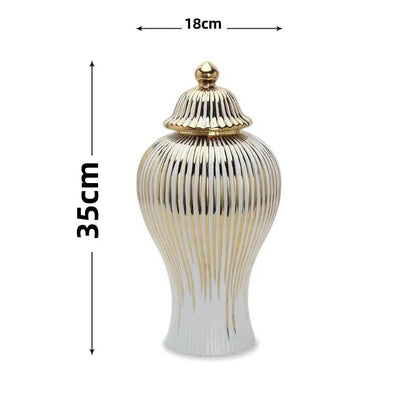 Luxury Ceramic Plated General Jar Vase