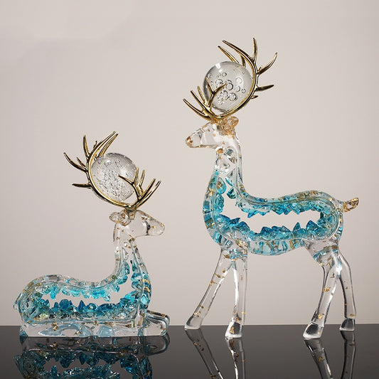 Golden Antler Crystal Pair