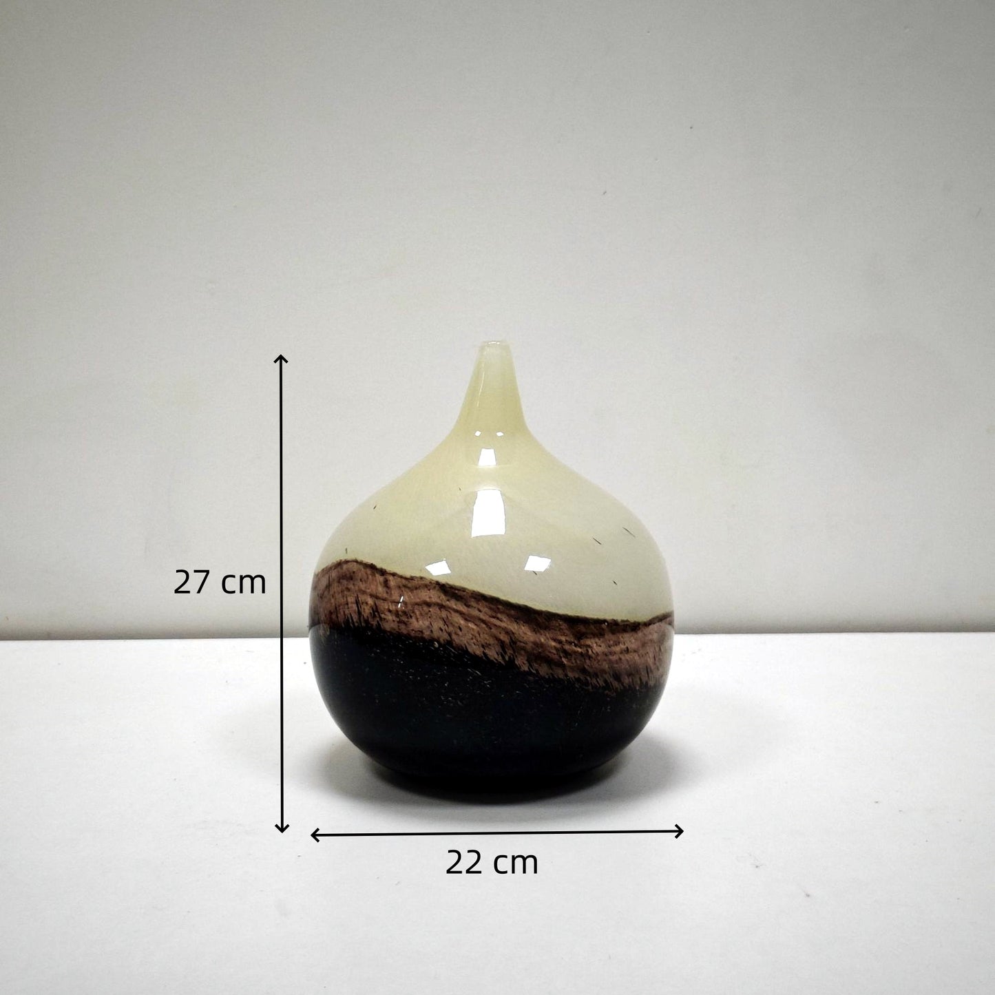 Modern Ink Art Glass Vase