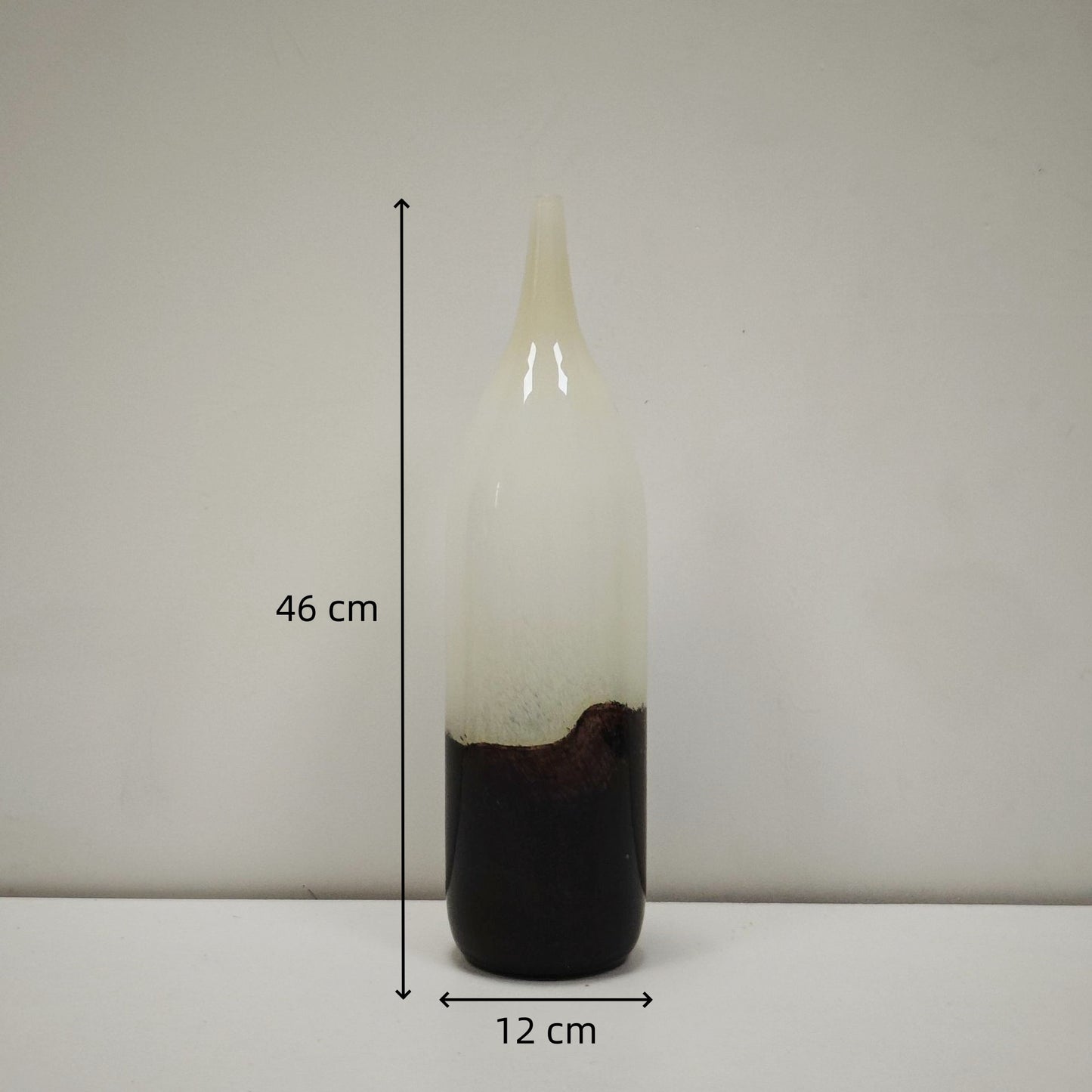 Modern Ink Art Glass Vase