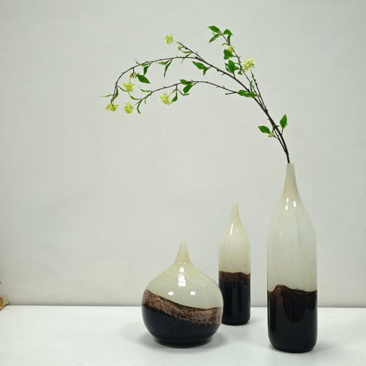 Modern Ink Art Glass Vase