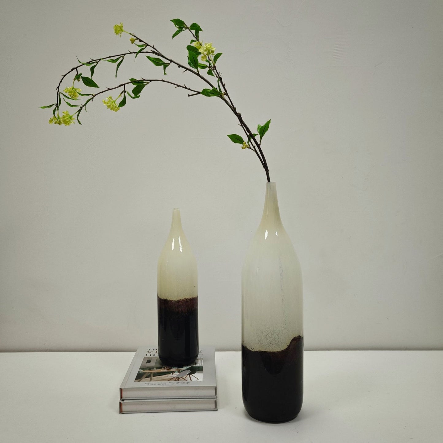 Modern Ink Art Glass Vase
