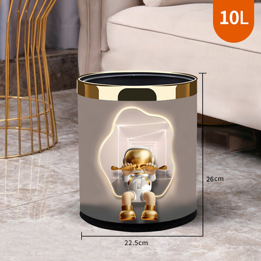 Luxury Double-Layer Designer Bear Trash Bin