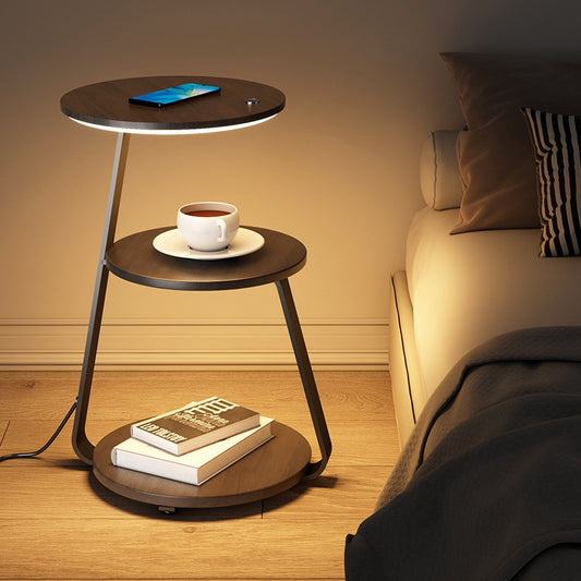Walnut Marble Charging Lamp