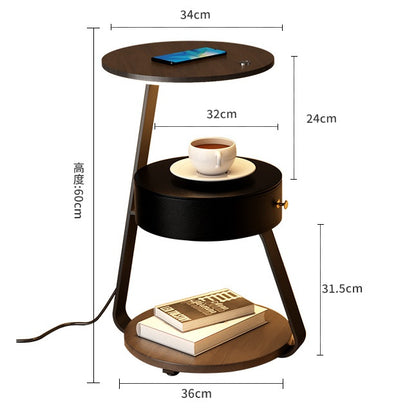 Walnut Marble Charging Lamp