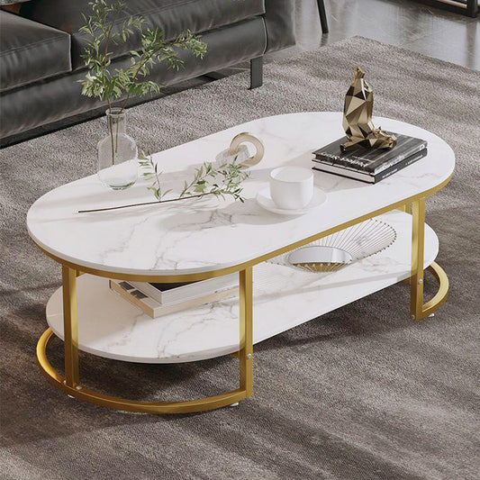 Opulent Marble Glass Table