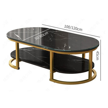 Opulent Marble Glass Table